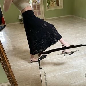 A.L.C. Long black knit skirt